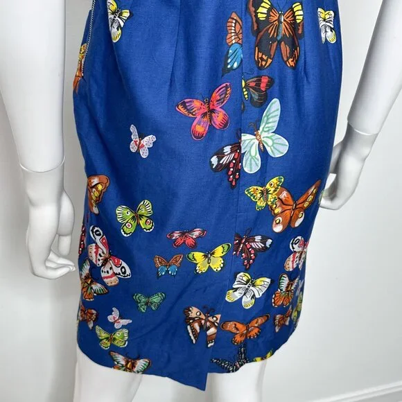 Anthropologie Nathalie Lete Paris Strapless Butterfly A-Line Mini Dress Size 0 - Picture 12 of 15